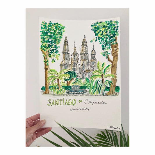 Original drawing of Santiago de Compostela