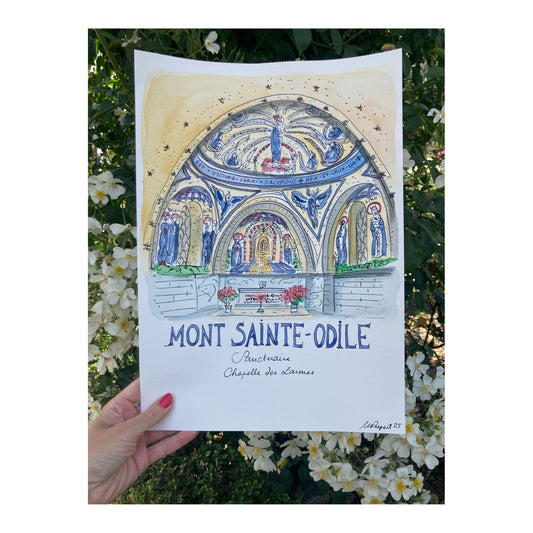 Original drawing of Sanctuary of Mont Saint-Odile