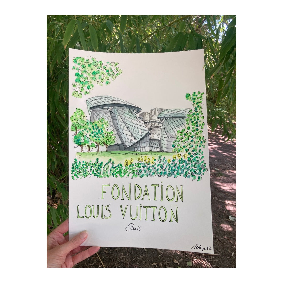 Original drawing of Fondation Louis Vuitton, Paris