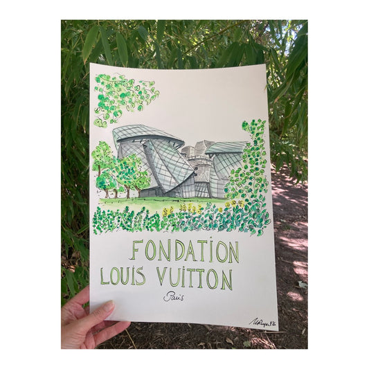 Original drawing of Fondation Louis Vuitton, Paris