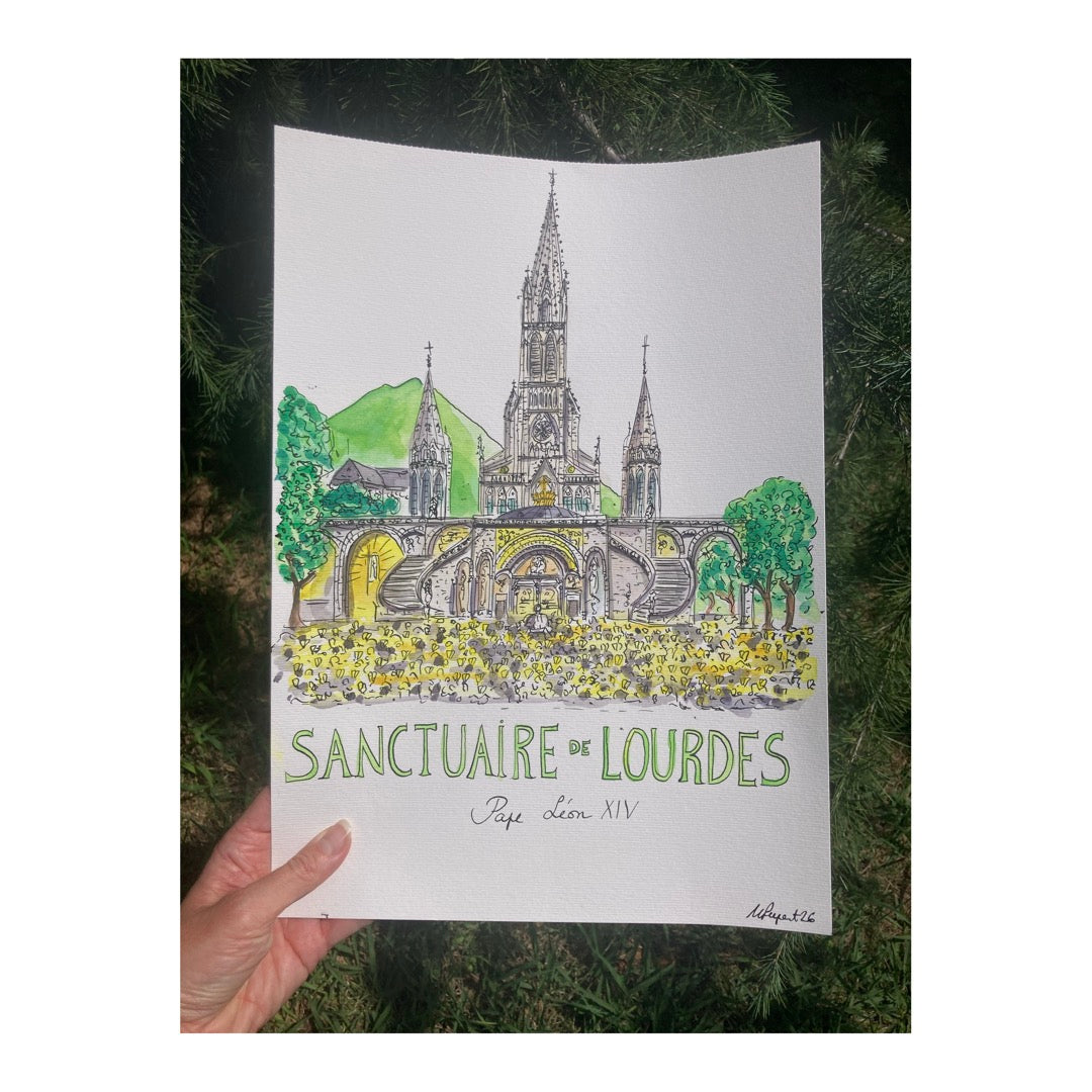Original drawing of Lourdes Sanctuary