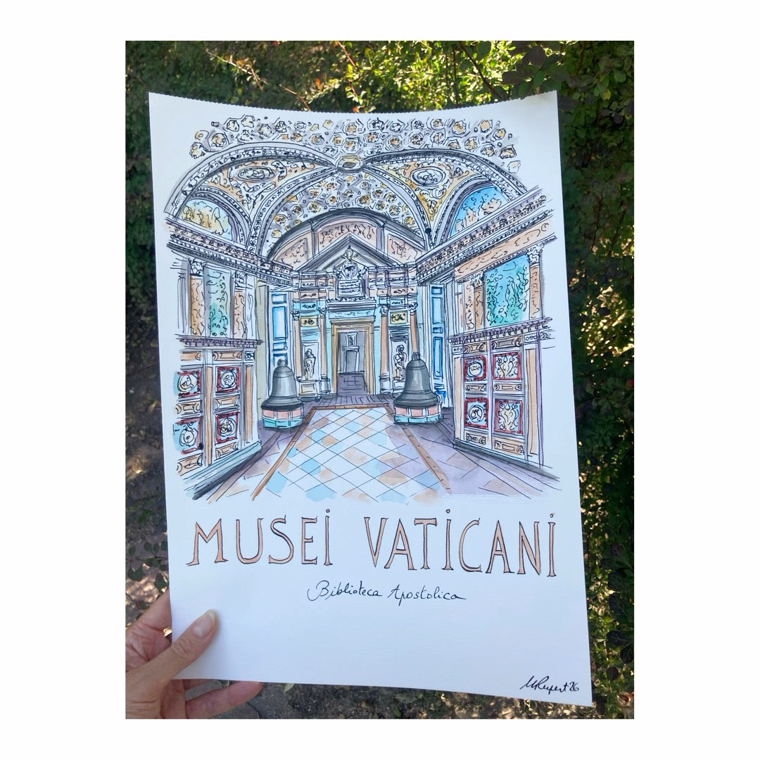 Original drawing of Vatican, Biblioteca Apostolica, Roma