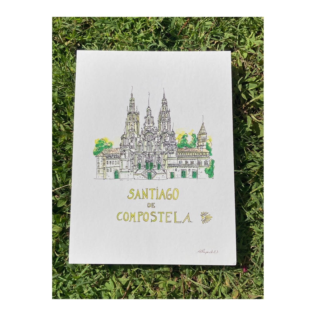 Print A4 of Cathedral de Santiago de Compostela