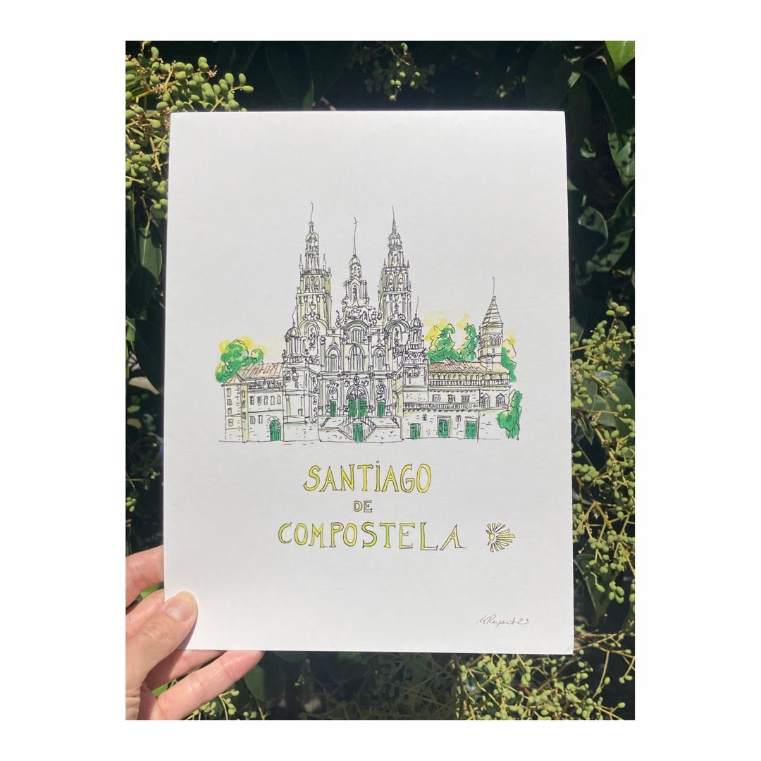 Print A4 of Santiago de Compostela