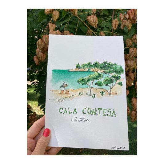 Original drawing of Mallorca, Cala Comtesa