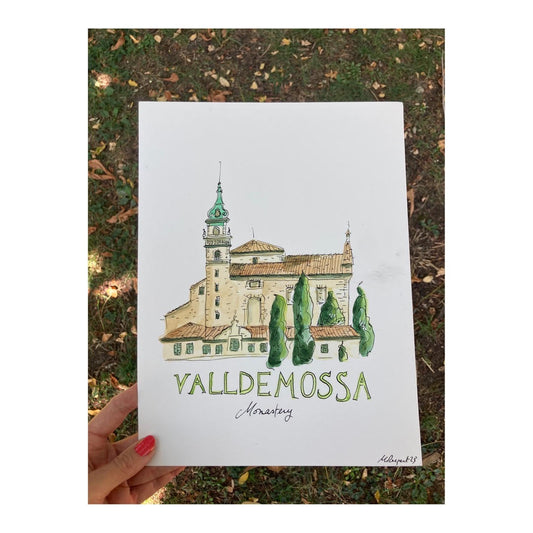 Original drawing of Mallorca Valldemossa Monasterio