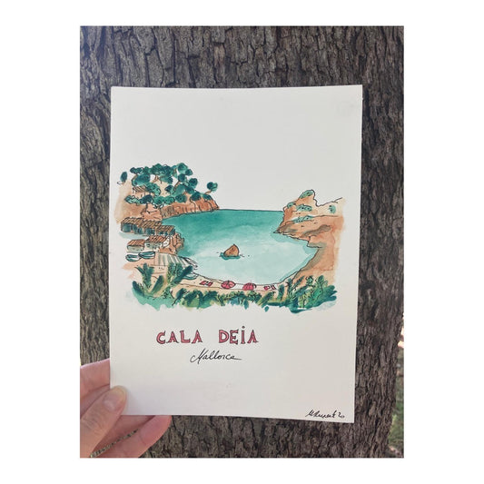 Original drawing of Mallorca, Cala Deià