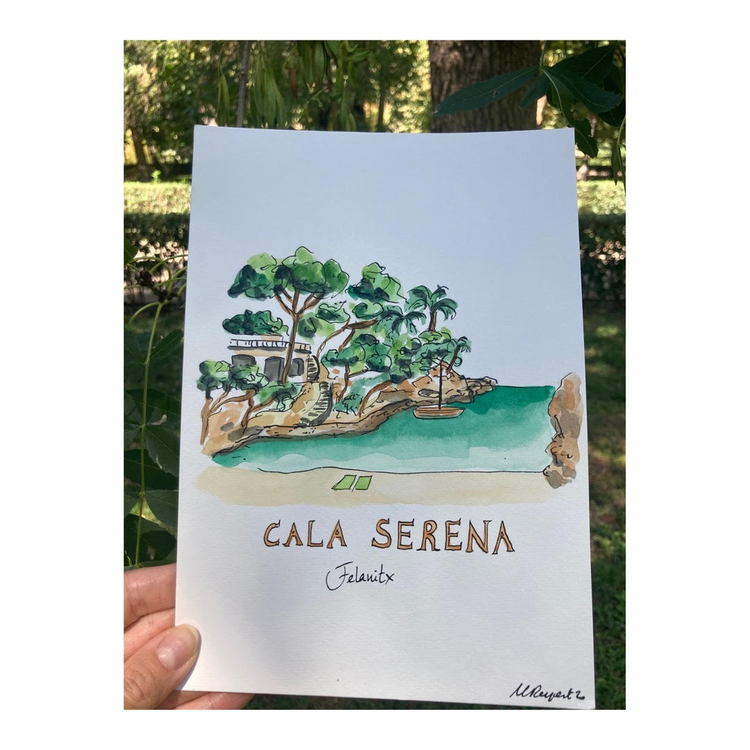 Original drawing of Mallorca, Cala Serena