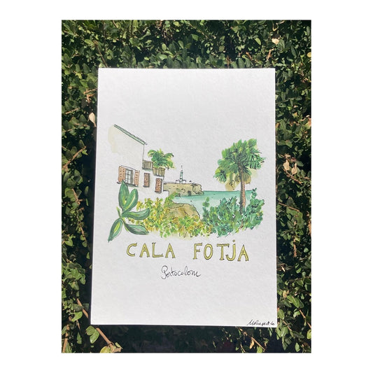Original drawing of Mallorca, Cala Fotja