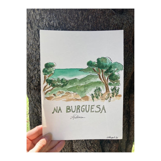 Original drawing of Mallorca,Na Burguesa