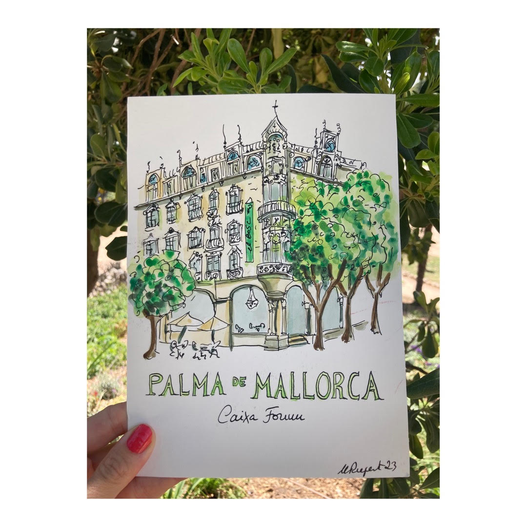 Original drawing of Mallorca, Palma Caixa Forum