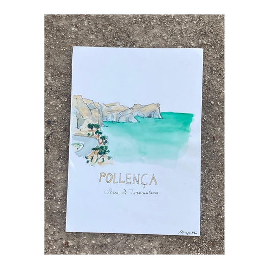 Original drawing of Mallorca Pollença, Sierra de la Tramuntana