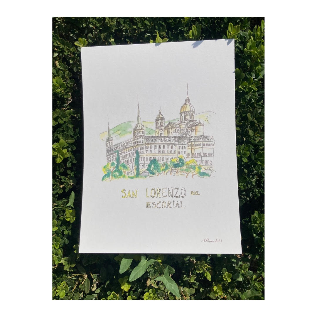 Print A4 of San Lorenzo del Escorial