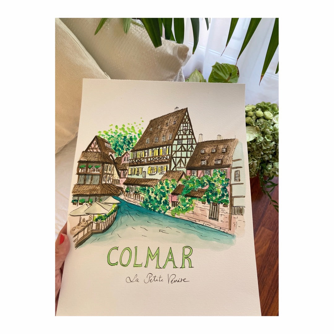 Original drawing of Colmar La Petite Venise