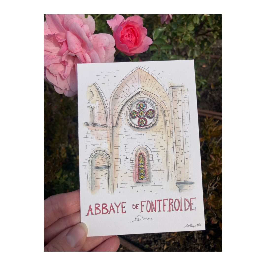 Pack of 10 Postcards of Abbaye de Fontfroide, Narbonne
