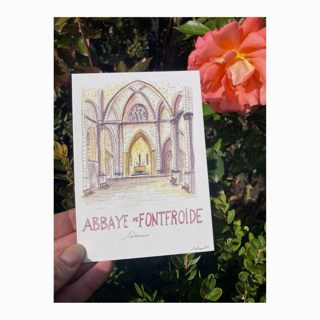 Pack of 10 Postcards of Abbaye de Fontfroide, Narbonne
