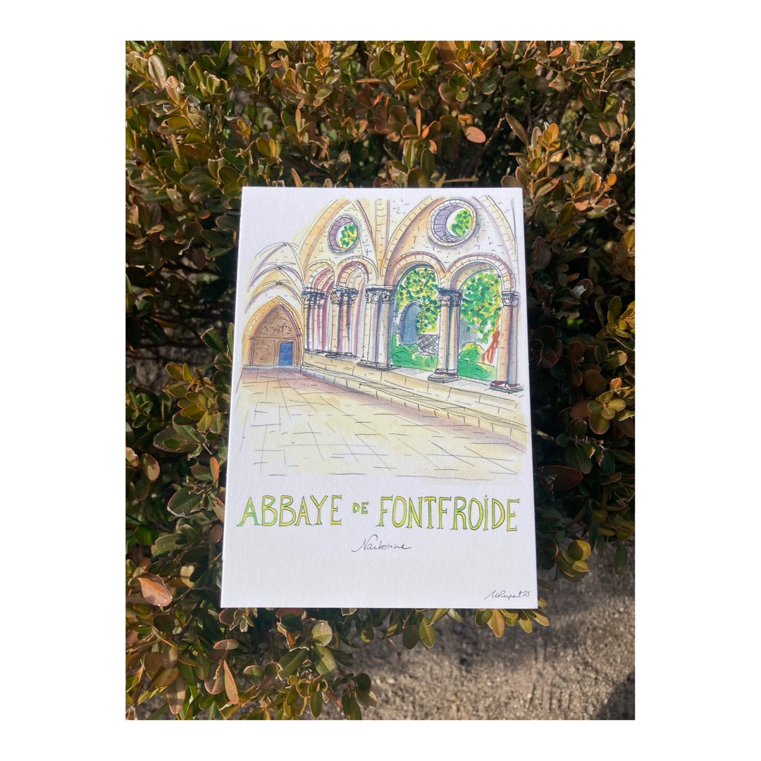 Pack of 10 Postcards of Abbaye de Fontfroide, Narbonne
