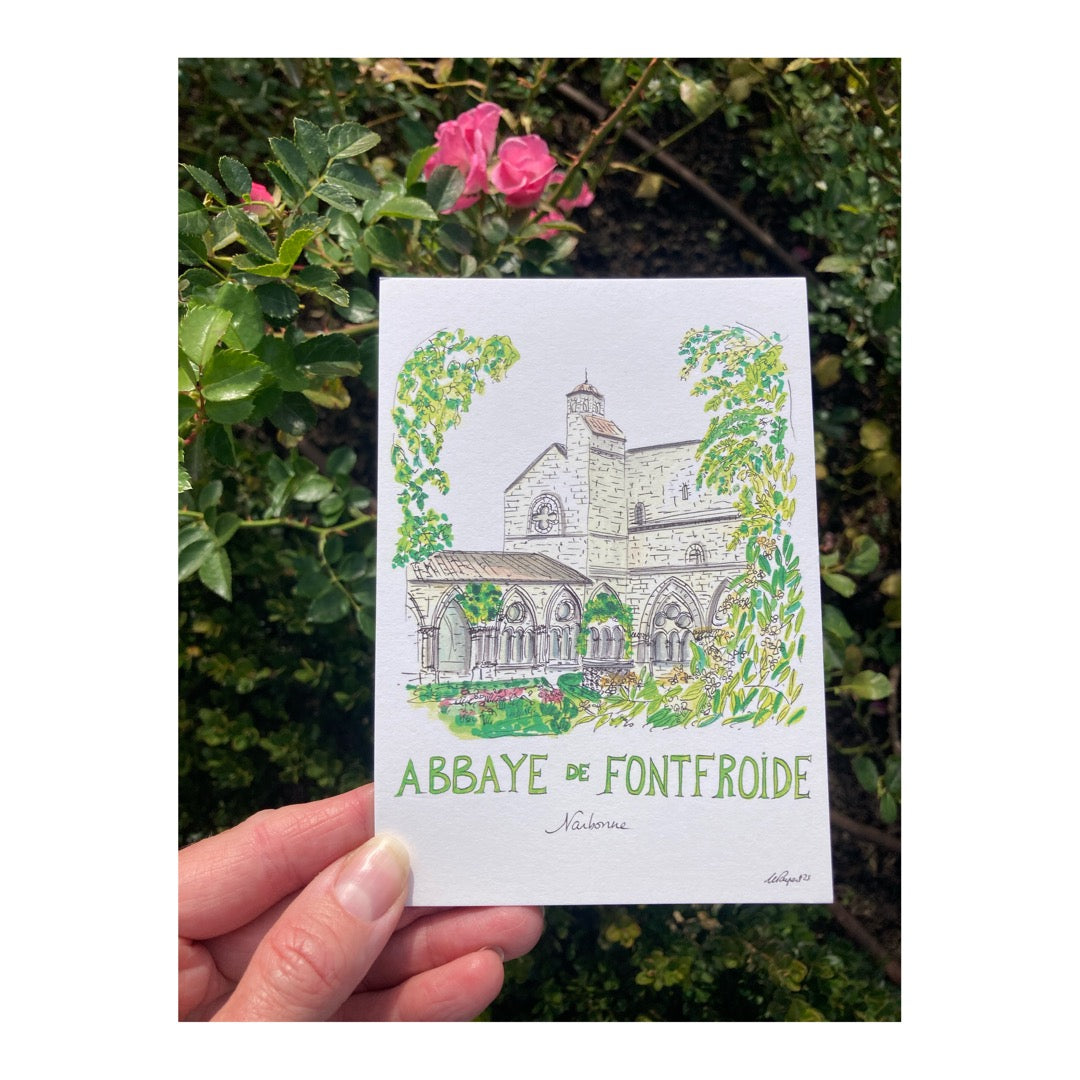 Pack of 10 Postcards of Abbaye de Fontfroide, Narbonne