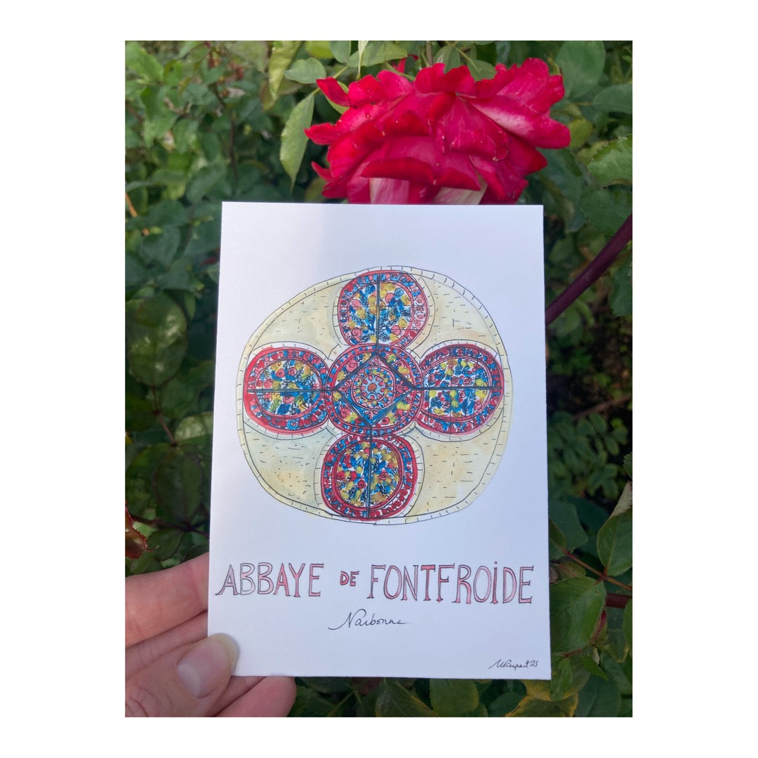 Pack of 10 Postcards of Abbaye de Fontfroide, Narbonne