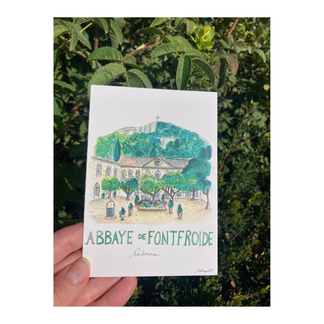 Pack of 10 Postcards of Abbaye de Fontfroide, Narbonne