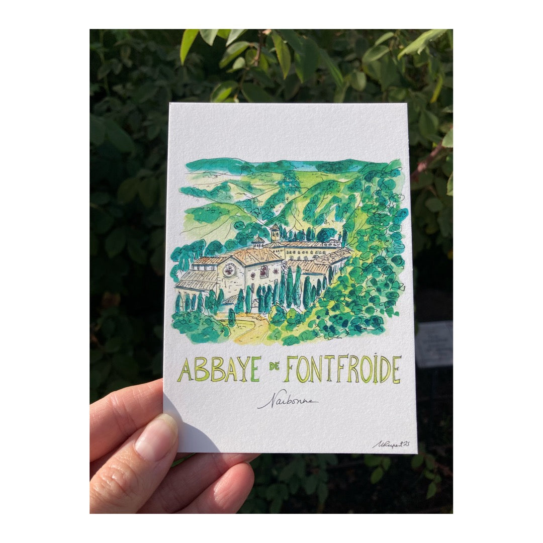 Pack of 10 Postcards of Abbaye de Fontfroide, Narbonne