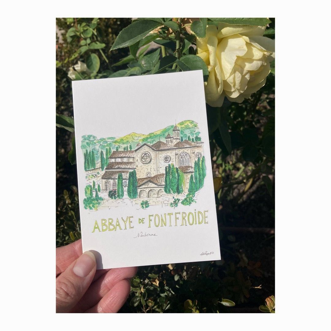 Pack of 10 Postcards of Abbaye de Fontfroide, Narbonne