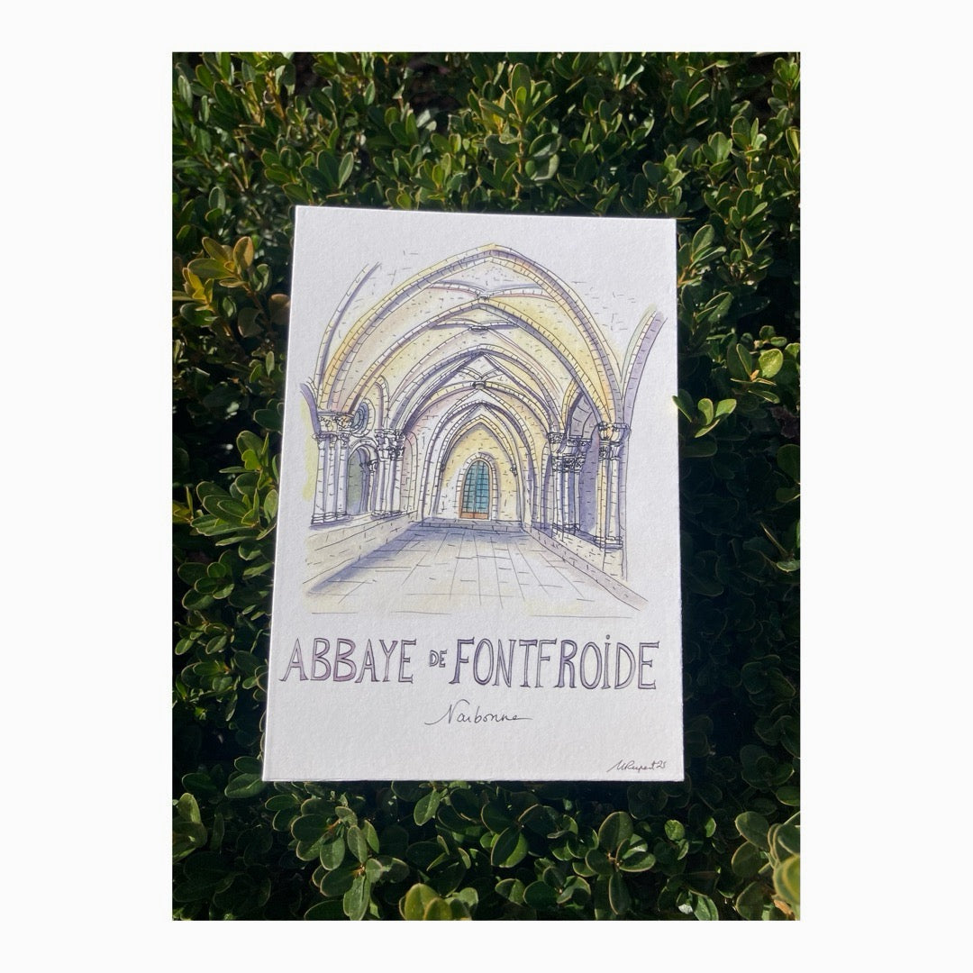Pack of 10 Postcards of Abbaye de Fontfroide, Narbonne