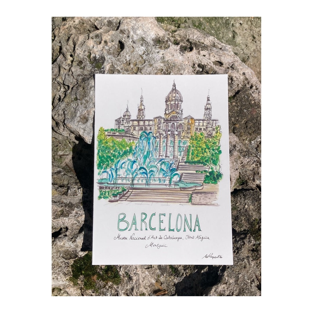 Pack of 10 Postcards of Barcelona, Museu Nacional d'Art de Catalunya