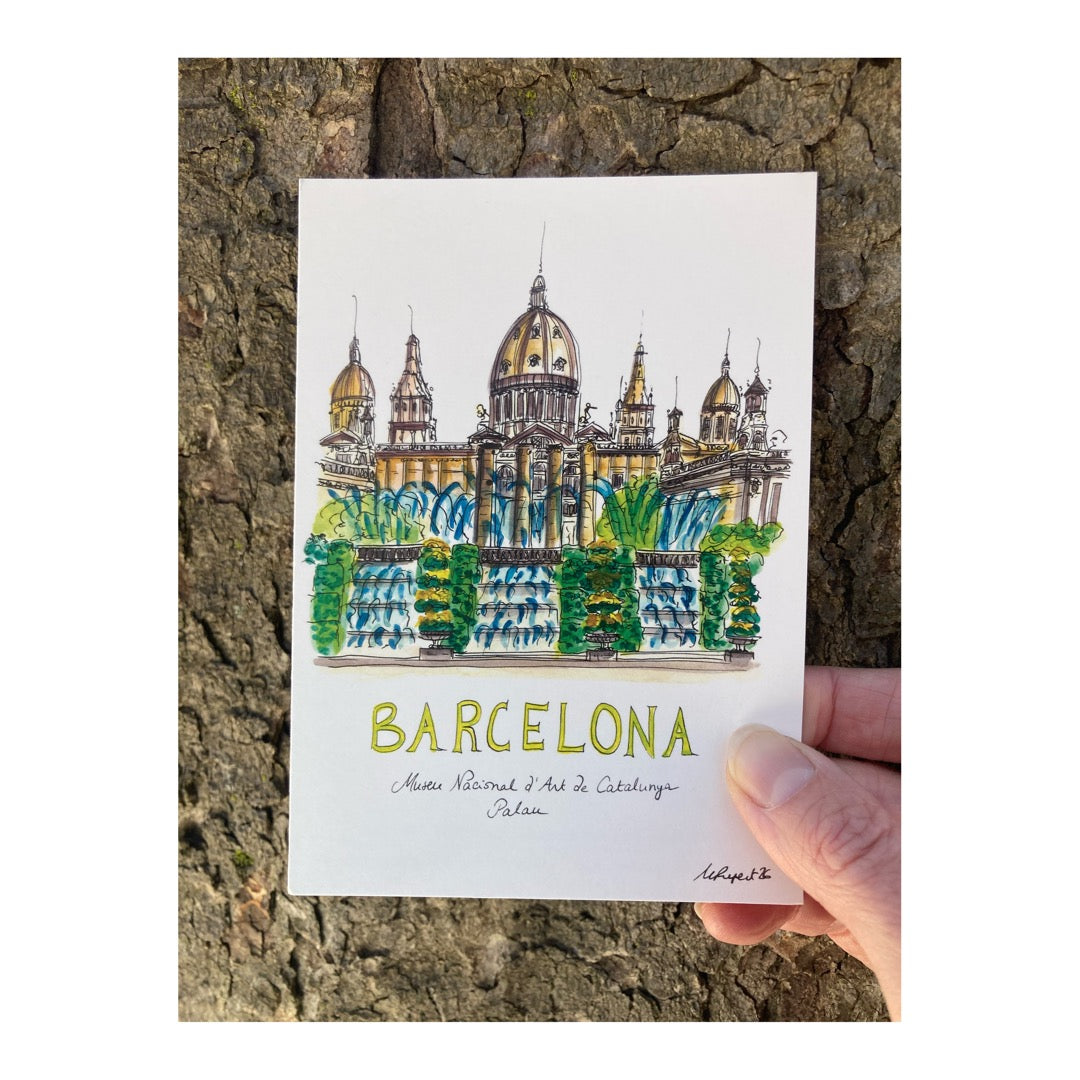 Pack of 10 Postcards of Barcelona, Museu Nacional d'Art de Catalunya