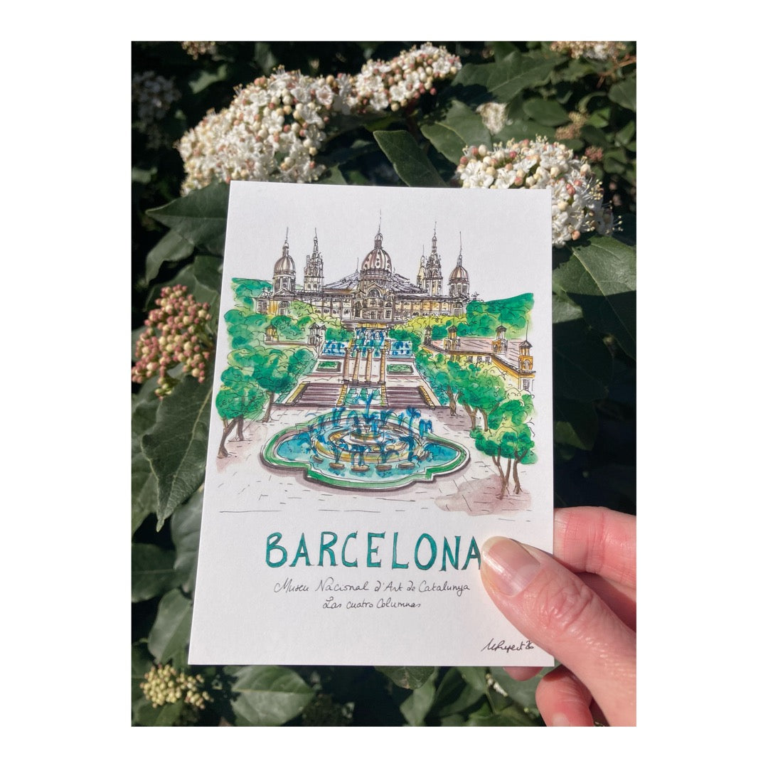 Pack of 10 Postcards of Barcelona, Museu Nacional d'Art de Catalunya