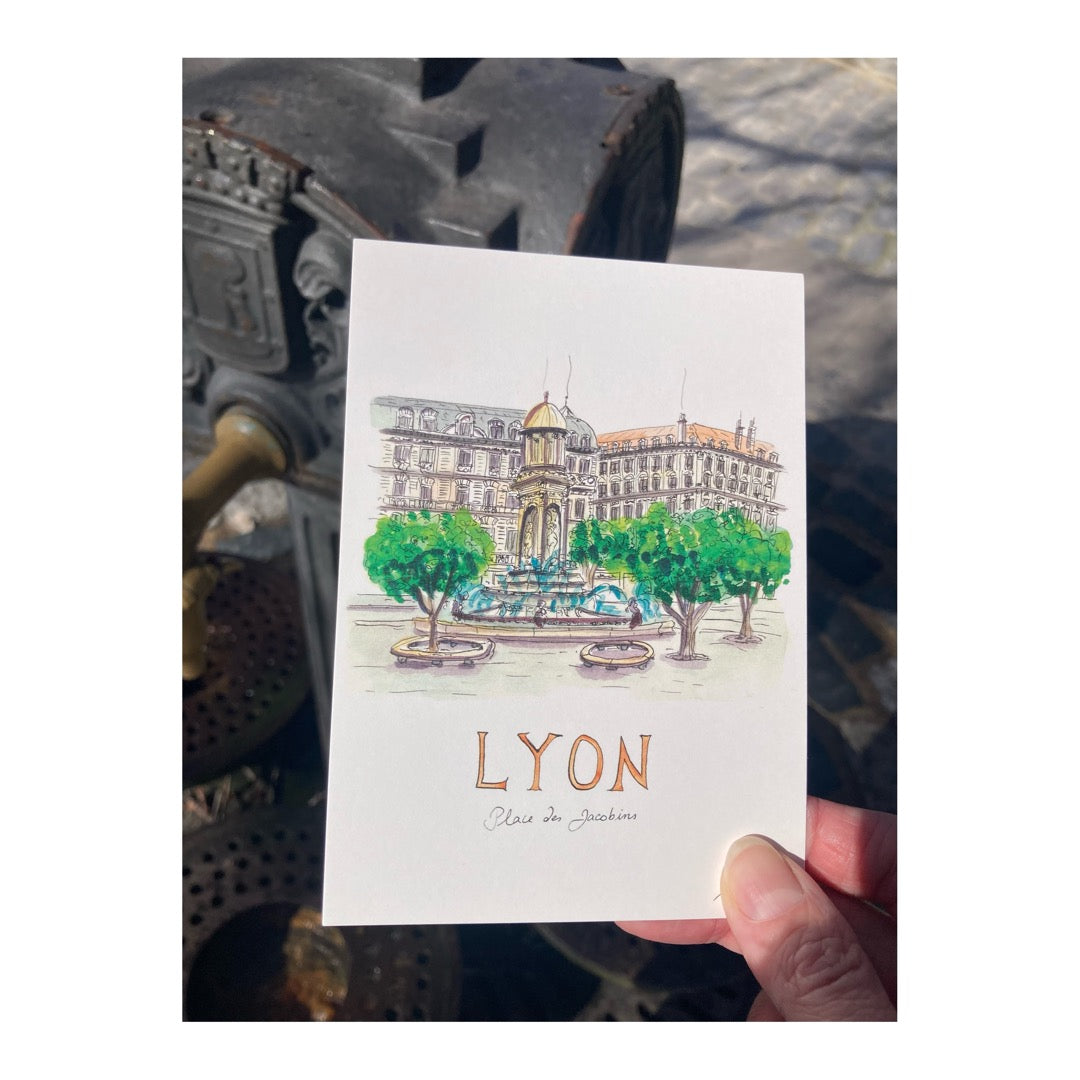 Pack of 10 Postcards of Lyon