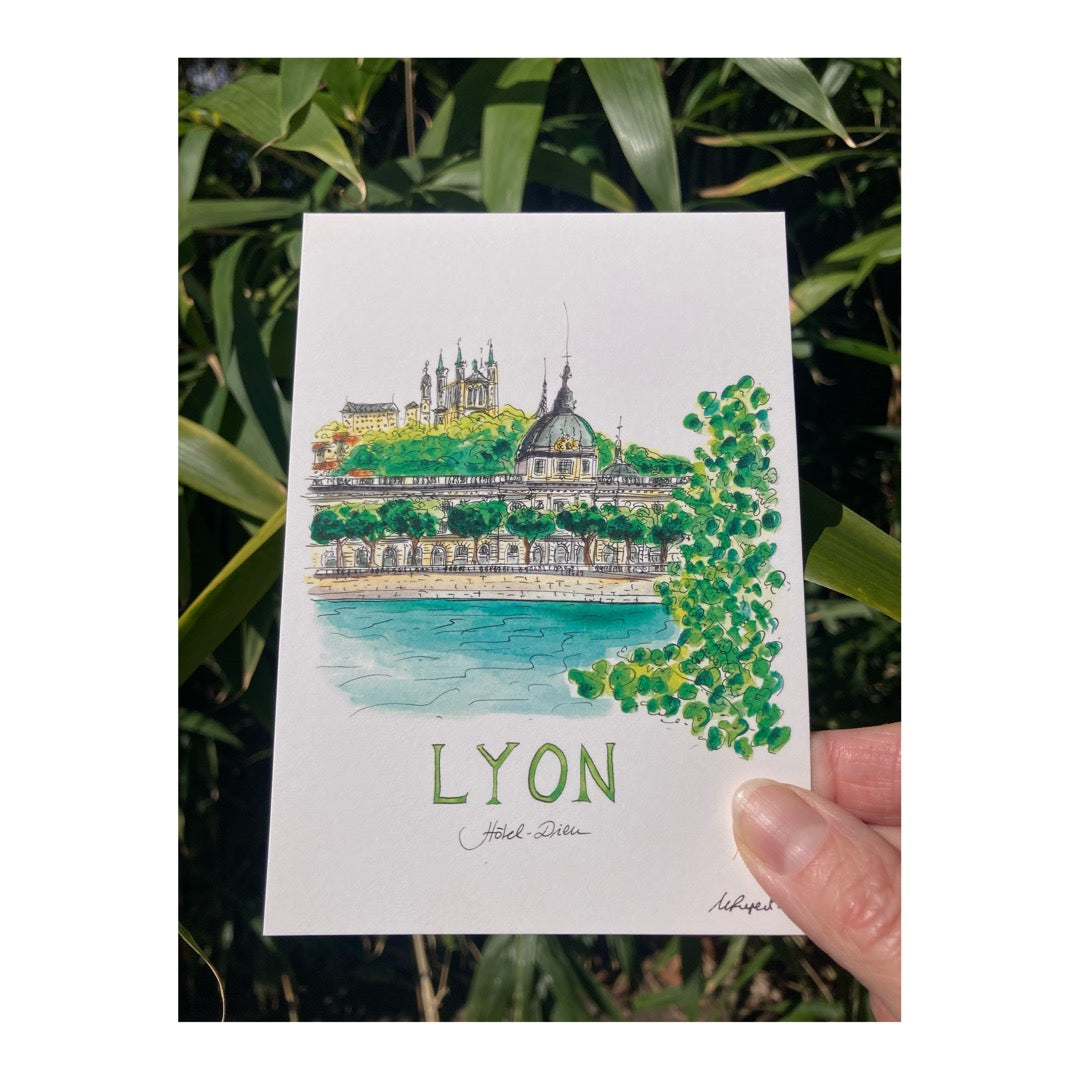 Pack of 10 Postcards of Lyon