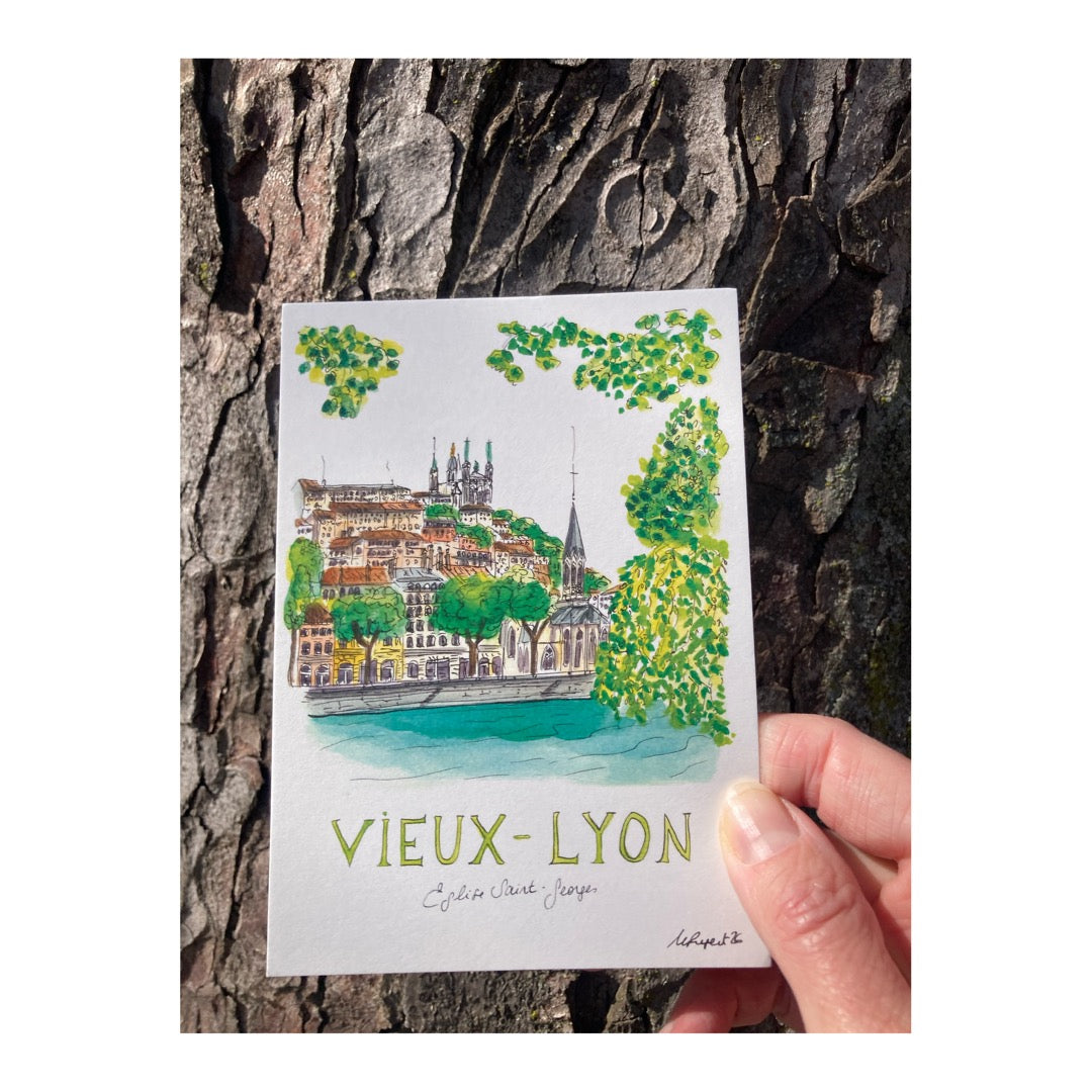 Pack of 10 Postcards of Lyon