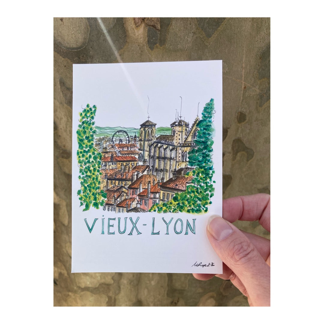 Pack of 10 Postcards of Lyon
