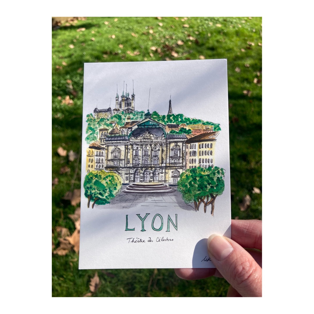 Pack of 10 Postcards of Lyon