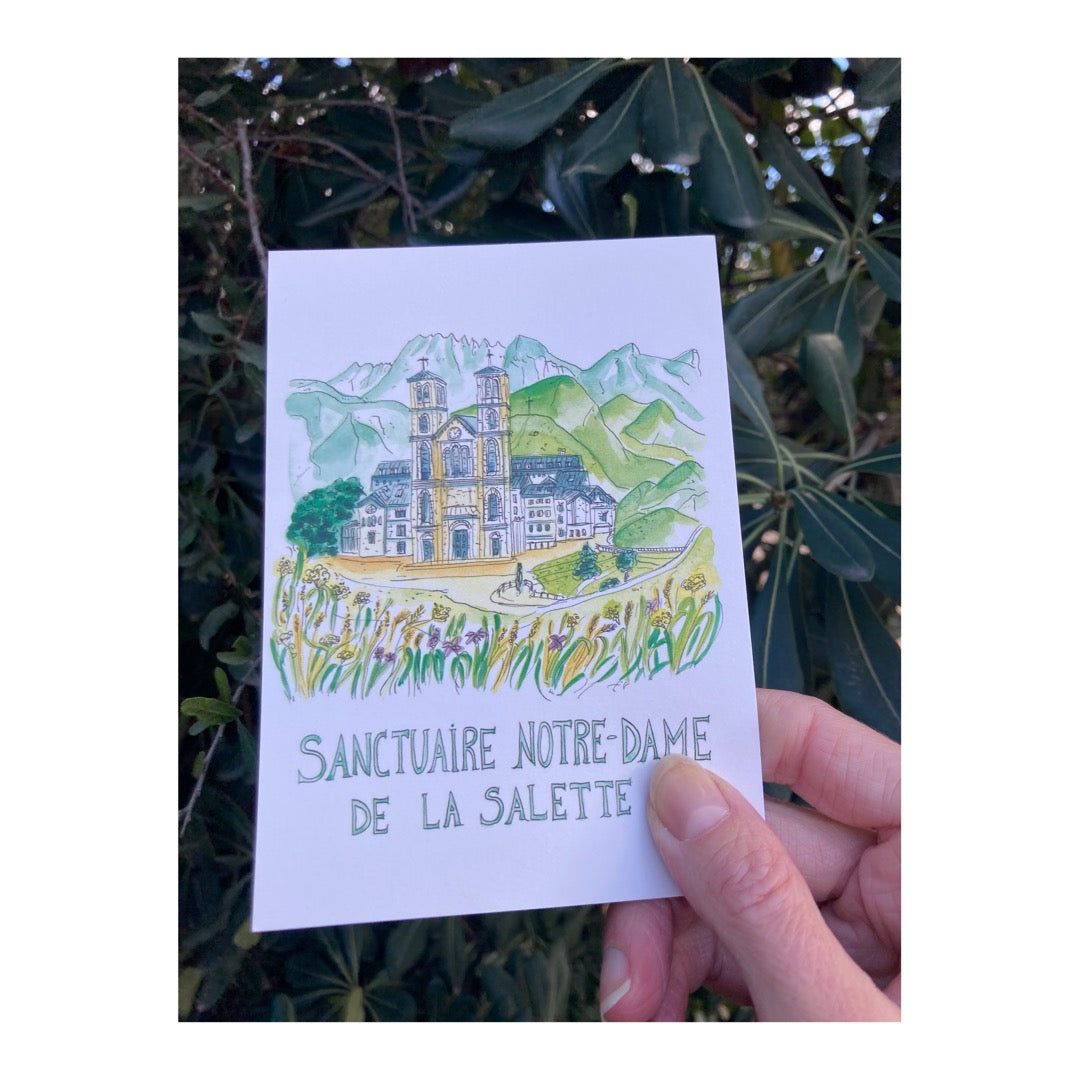 Pack of 10 Postcards of Sanctuary Notre-Dame de la Salette