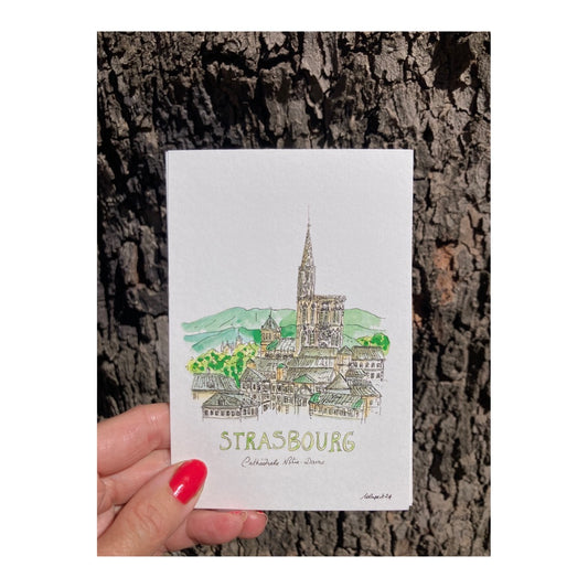 Pack of 10 Postcards of Strasburg Cathedral