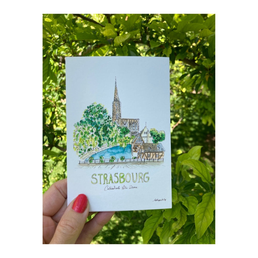 Pack of 10 Postcards of Strasburg Cathedral