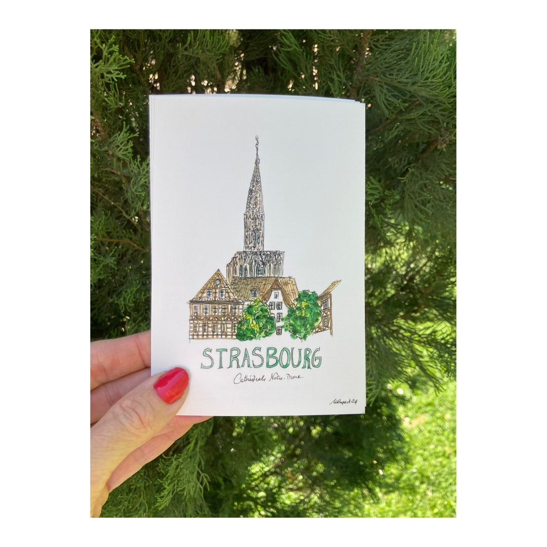 Pack of 10 Postcards of Strasburg Cathedral