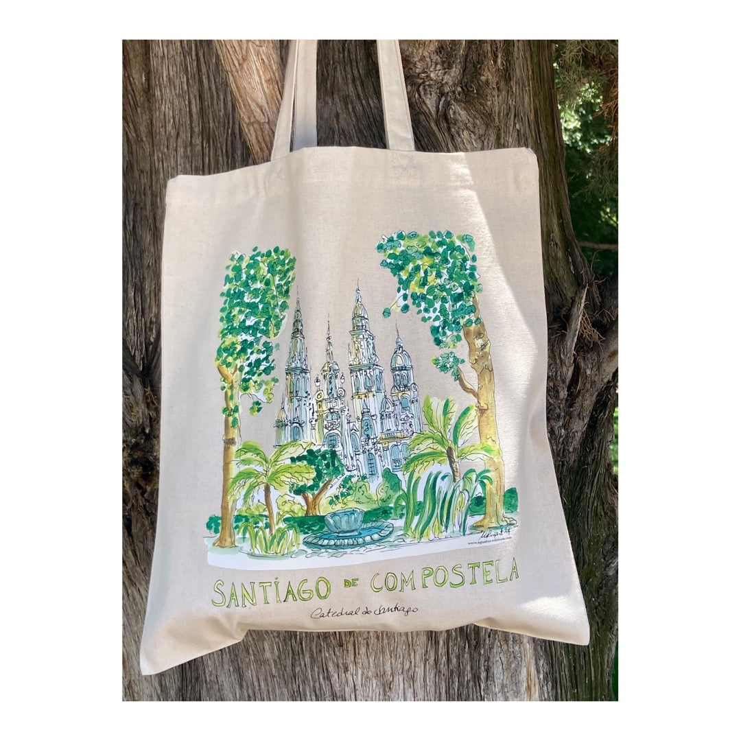 Eco Friendly Cotton Bag Cathedral of Santiago de Compostela