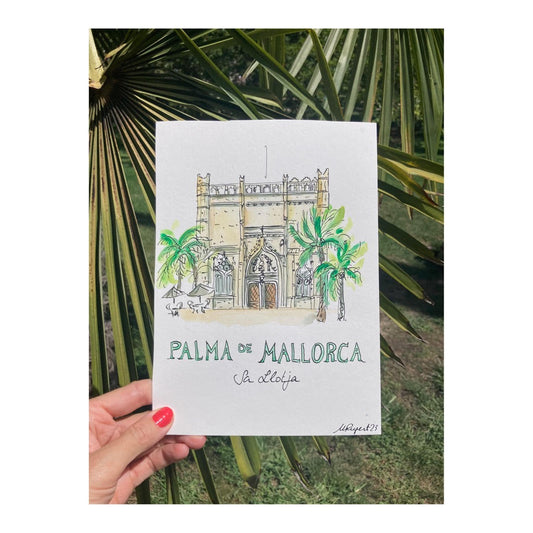 Original drawing of Mallorca Palma, Sa Llotja